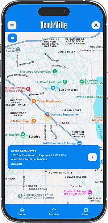 VendrVille app map preview
